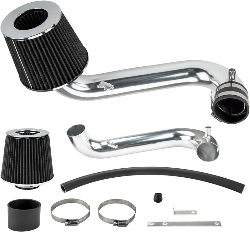AUTOSITY Cold Air Intake Kit, Aluminum Polished Car Air Intake Pipe Kit for Civic 2001-2005 L4 1.7L, Black - Image 2